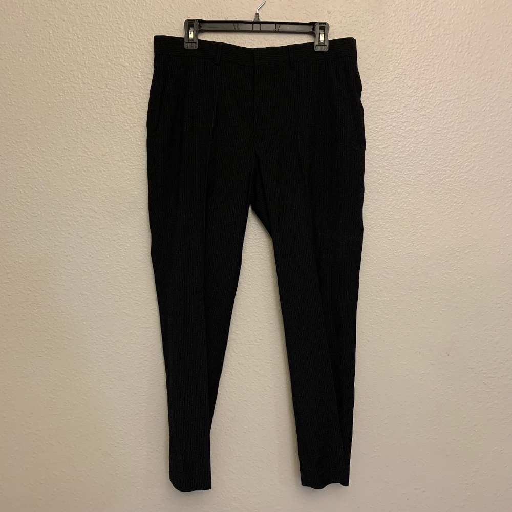 Kenneth Cole Reaction Black and White Dress Pants Slim Fit